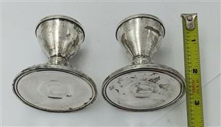 Vintage Antique Uchin Creations Sterling Weighted Candlestick Holders